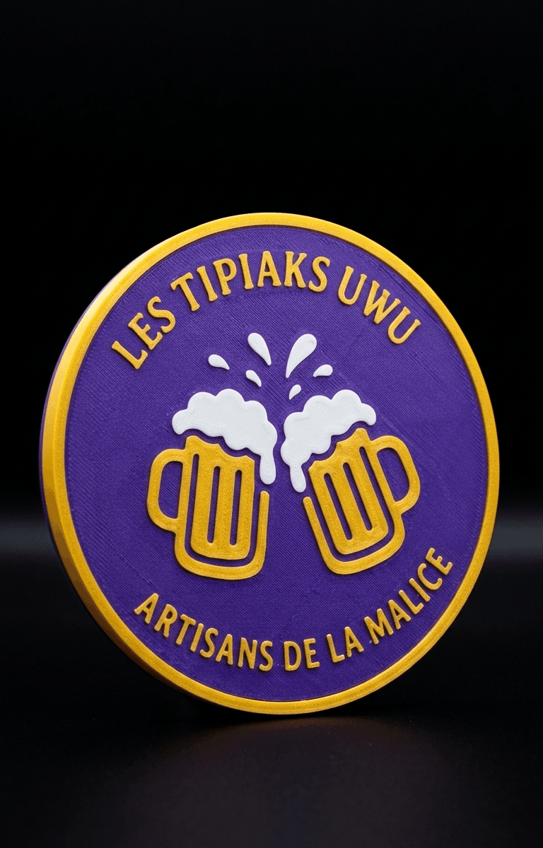 Dessous de verre Guilde, vue 2 — impression 3D, La Cale aux Trésors
