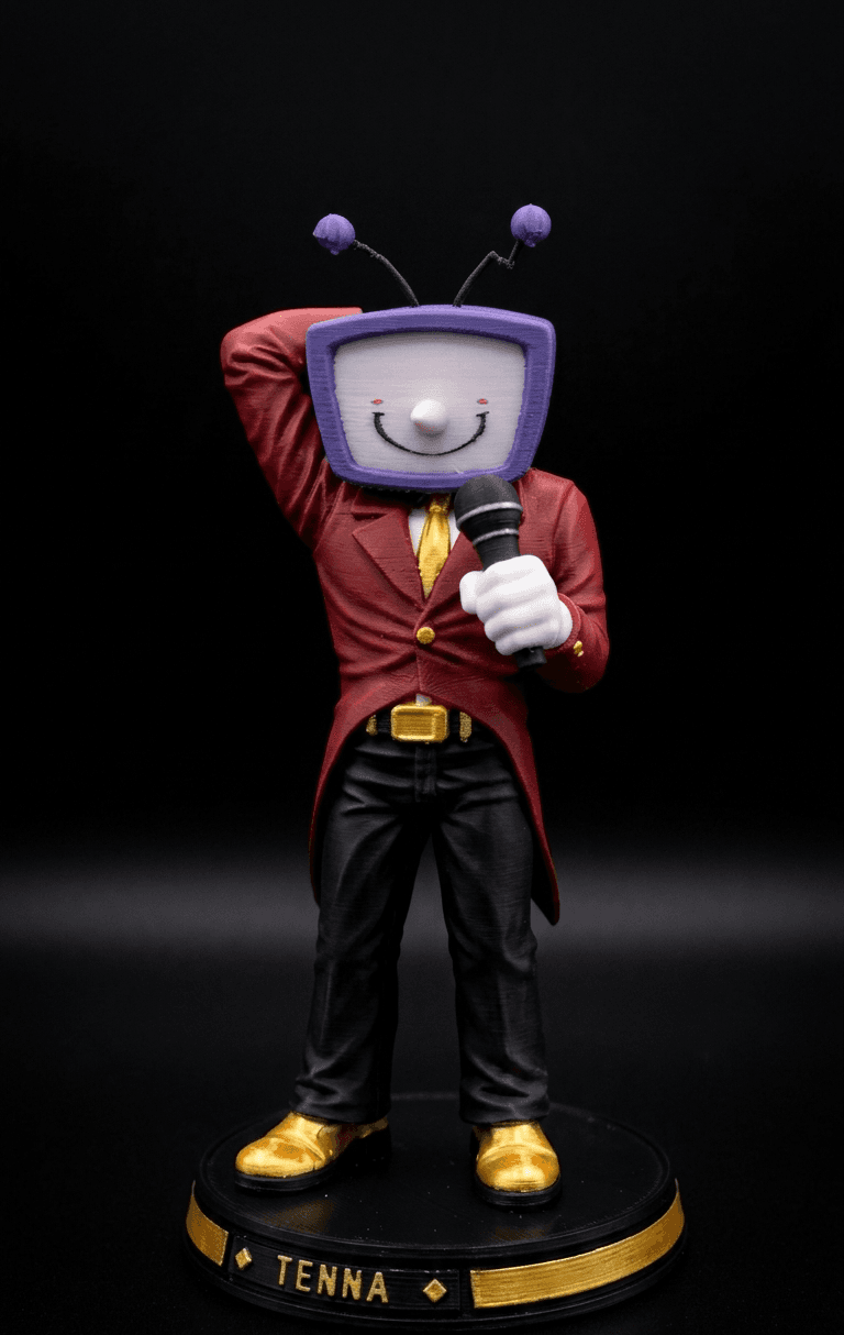 Figurine Tenna - Deltarune 💜, vue 2 — impression 3D, La Cale aux Trésors